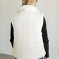 Ribbed Soft Zip-up Vest FF Tops