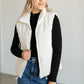 Ribbed Soft Zip-up Vest FF Tops