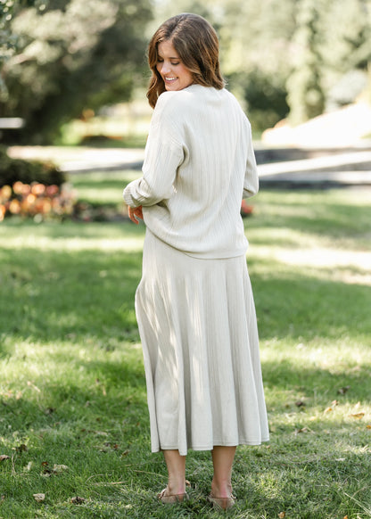 Ribbed Sweater A-line Skirt FF Skirts