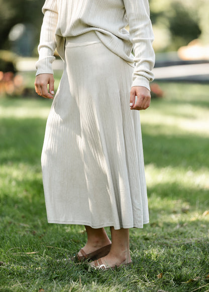 Ribbed Sweater A-line Skirt FF Skirts