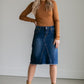 Riley Frayed Hem Denim Midi Skirt IC Skirts