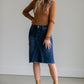 Riley Frayed Hem Denim Midi Skirt IC Skirts