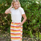 Robyn Striped Drawstring Midi Skirt - FINAL SALE IC Skirts