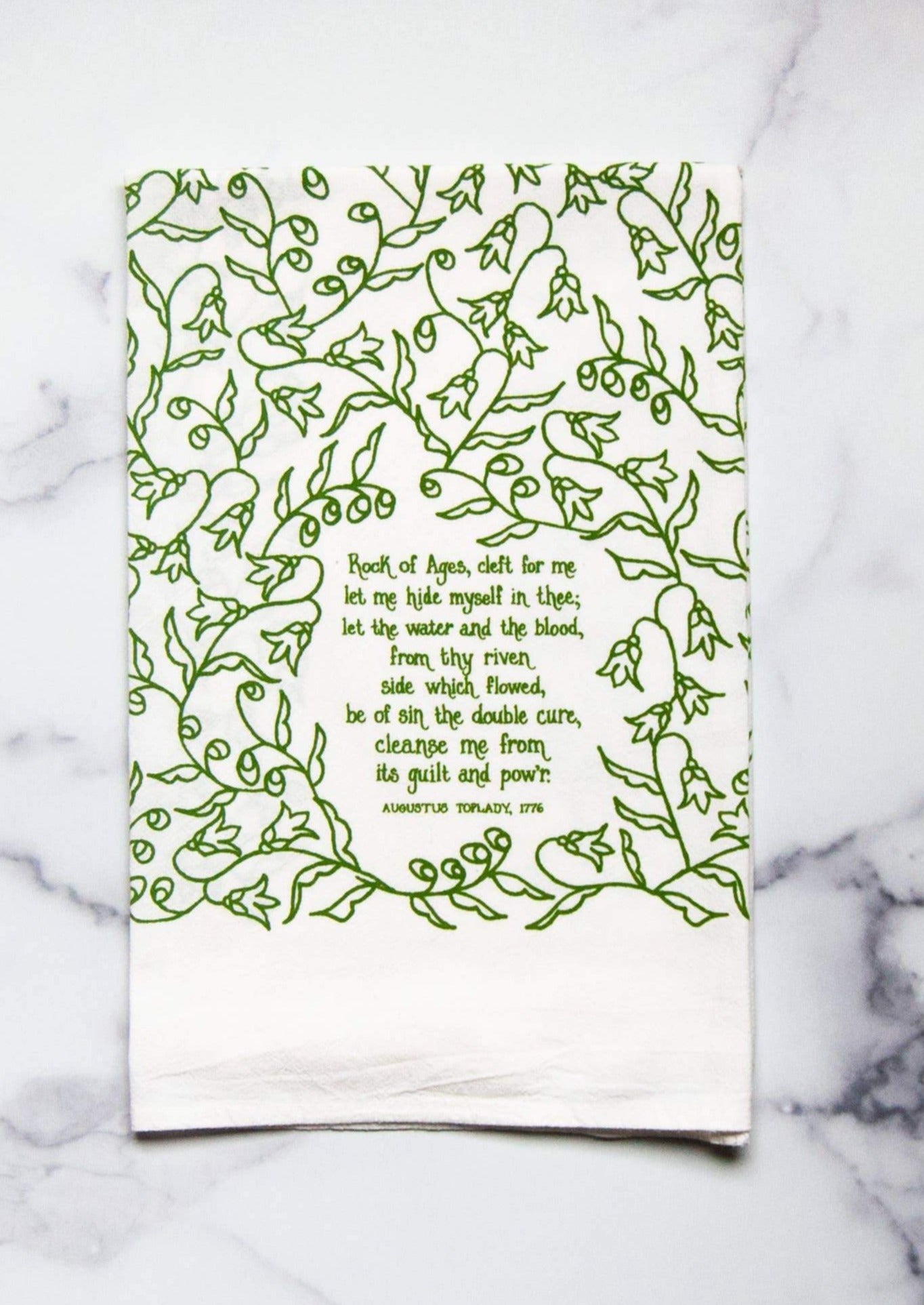 Rock of Ages Hymn Tea Towel - FINAL SALE FF Home + Lifestyle