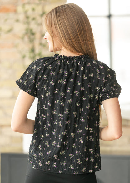 Romantic Floral Ruffle Top FF Tops