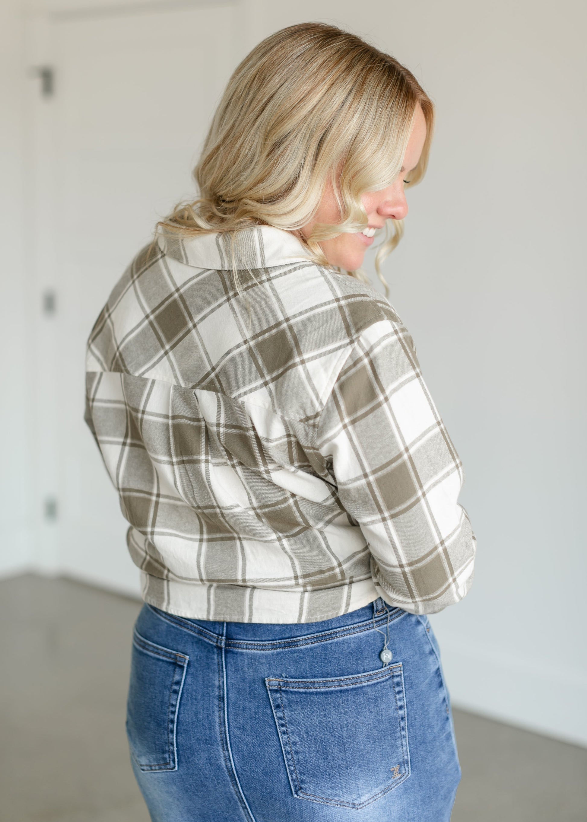 Rory Button Up Plaid Top FF Tops