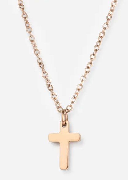 Rose Gold Cross Necklace Accessories