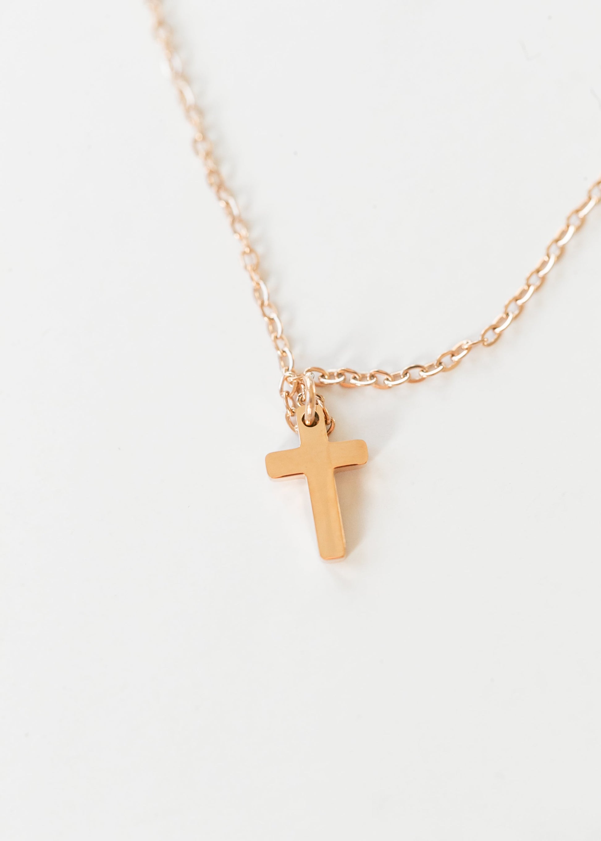 Rose Gold Cross Necklace Accessories