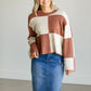 Rosi Checkered Bell Sleeve Sweater FF Tops
