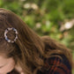 Round Cut Tortoise Hair Pin Accessories White