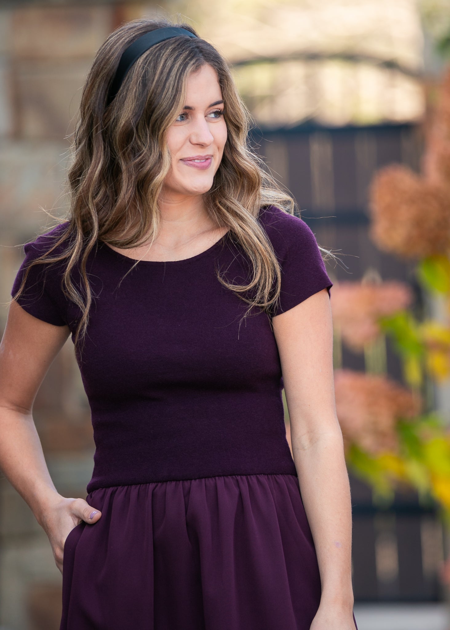 Round Neck Knit Mix Maxi Dress FF Dresses