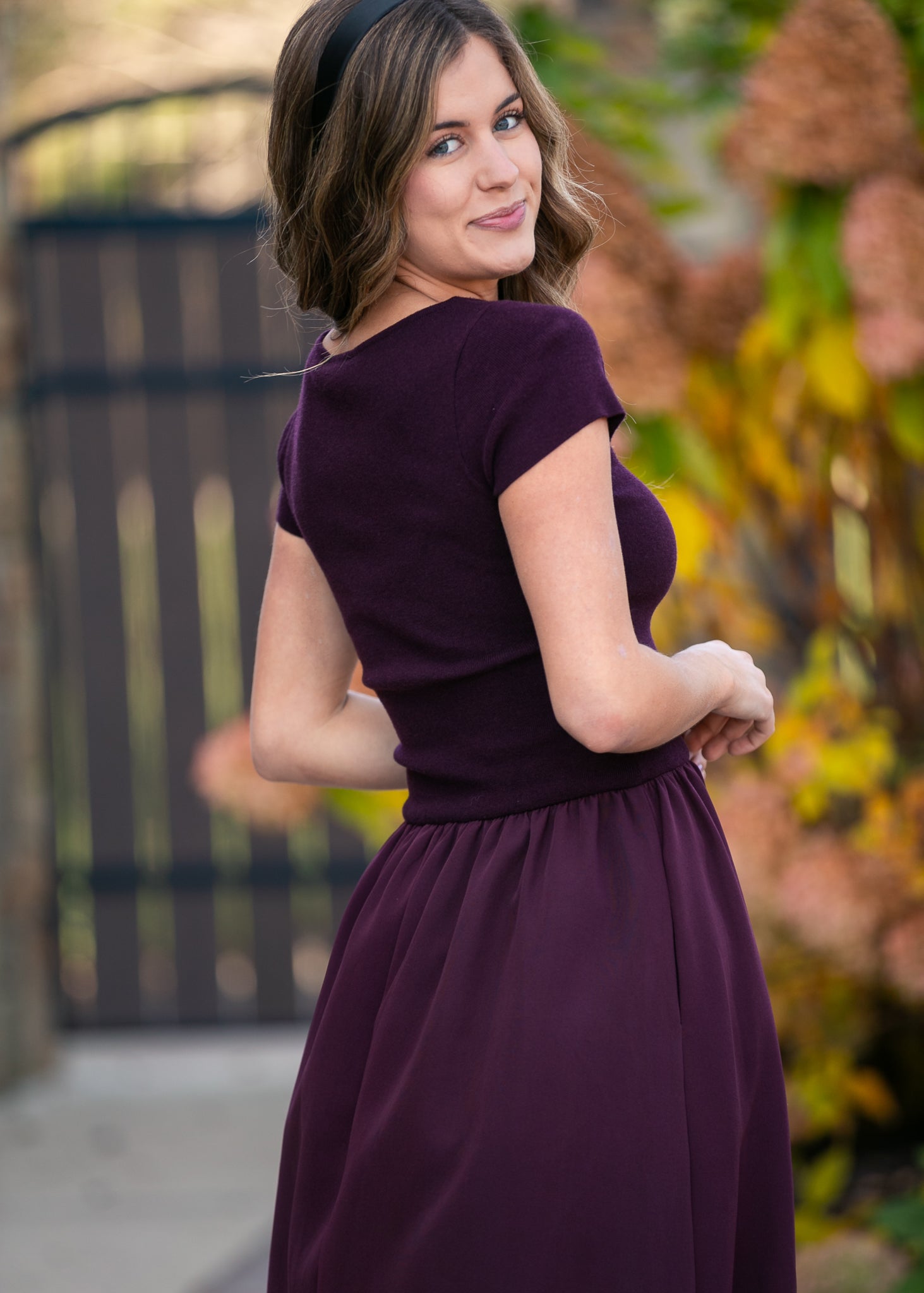 Round Neck Knit Mix Maxi Dress FF Dresses