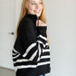 Russell Striped Quarter Zip Sweater FF Tops