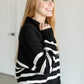 Russell Striped Quarter Zip Sweater FF Tops
