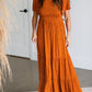 Rust Smocked Flutter Sleeve Floral Maxi Dress - FINAL SALE Dresses
