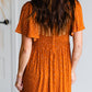 Rust Smocked Flutter Sleeve Floral Maxi Dress - FINAL SALE Dresses