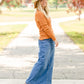 Rust Soft Knit Sweater Top Tops