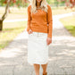 Rust Soft Knit Sweater Top Tops