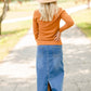 Rust Soft Knit Sweater Top Tops