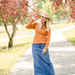 Rust Soft Knit Sweater Top Tops