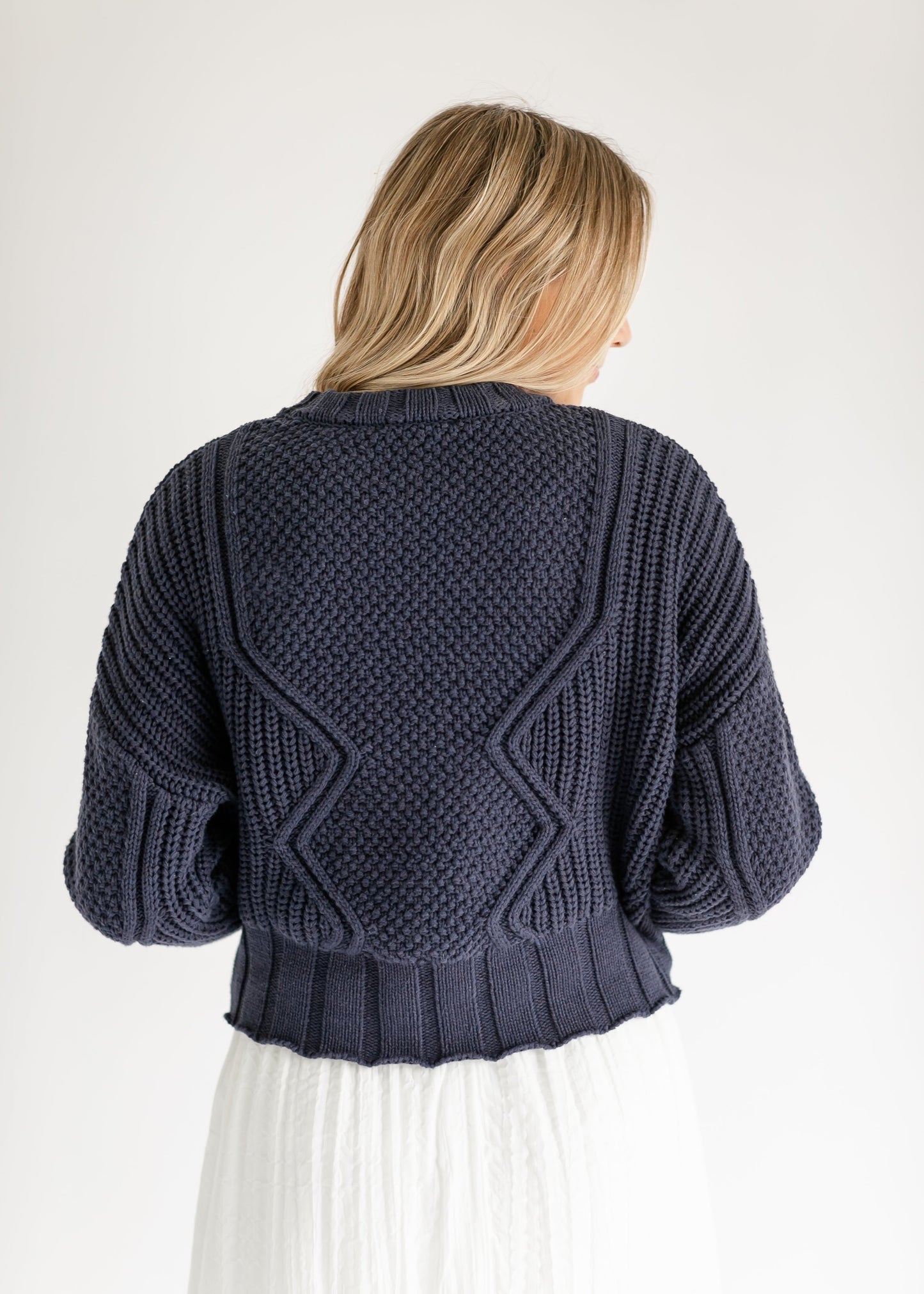 Sadie Cable Knit Sweater FF Tops