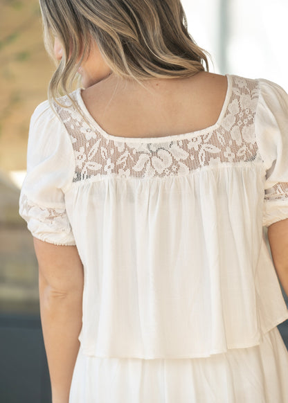 Sadie & Sage® Misty Lace Top & Midi Skirt Set FF Tops