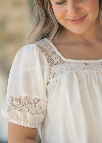 Sadie & Sage® Misty Lace Top & Midi Skirt Set FF Tops