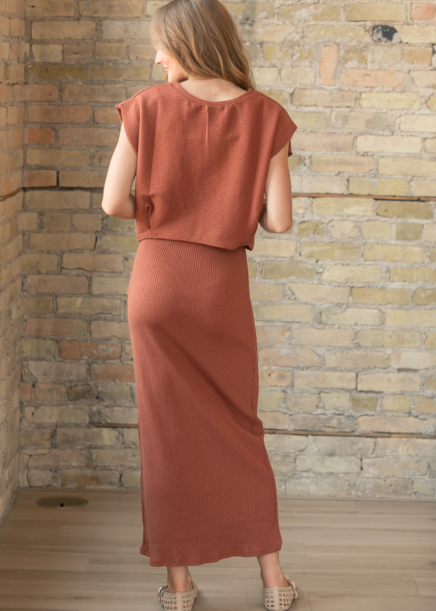 Sadie & Sage® Soft Cedar Tapered Knit Top FF Tops