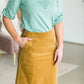 Sage Embroidered Detail Top - FINAL SALE Tops