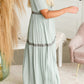 Sage Embroidered Front Maxi Dress - FINAL SALE Dresses