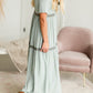 Sage Embroidered Front Maxi Dress - FINAL SALE FF Dresses