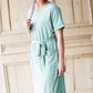 Sage Pocket and Sash Midi Dress - FINAL SALE Dresses