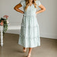 Sage Ruffle Midi Dress Dresses