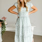 Sage Ruffle Midi Dress Dresses