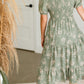 Sage Smocked Tiered Midi Dress - FINAL SALE Dresses