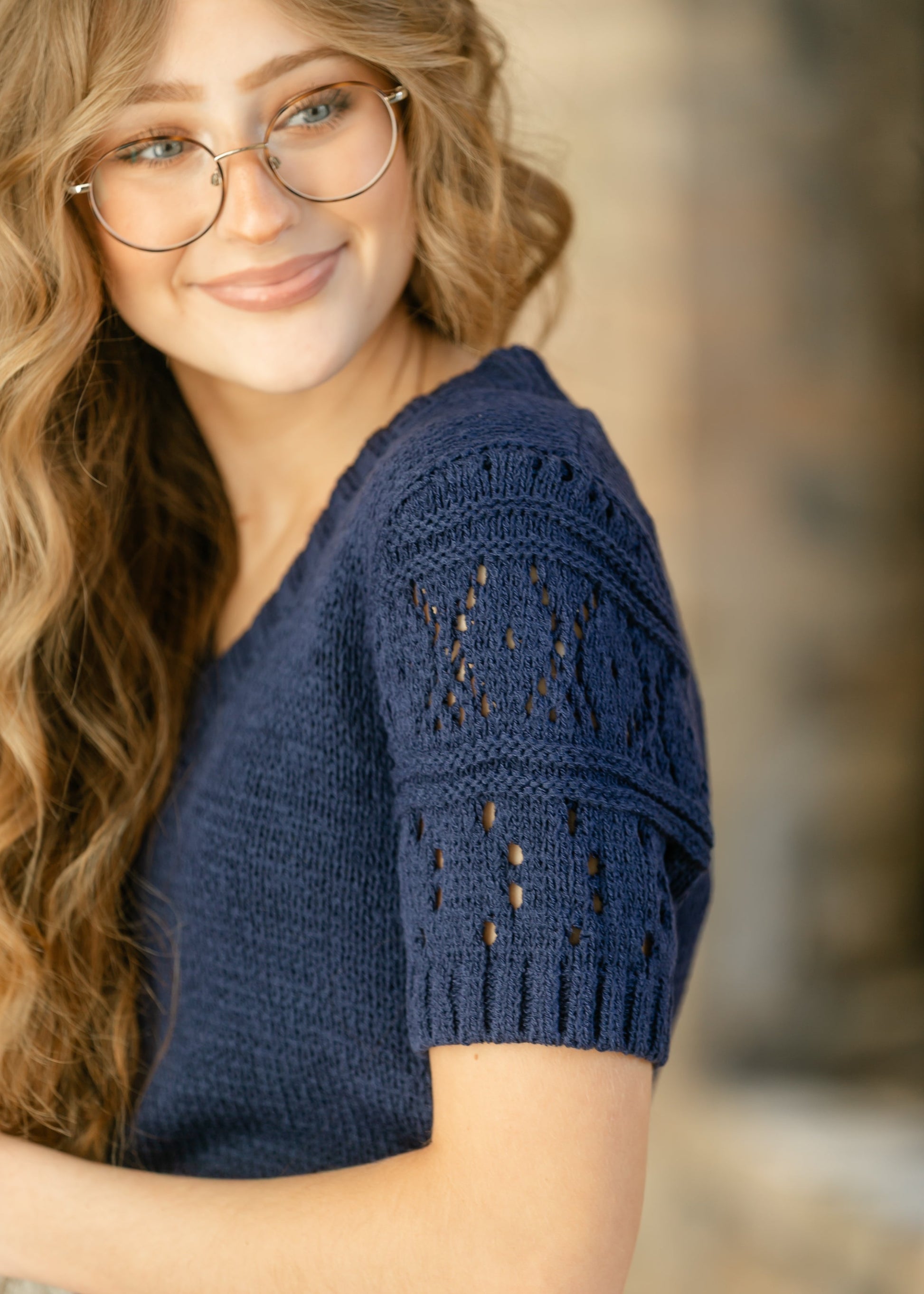 SAGE THE LABEL® Janice Short Sleeve Sweater FF Tops