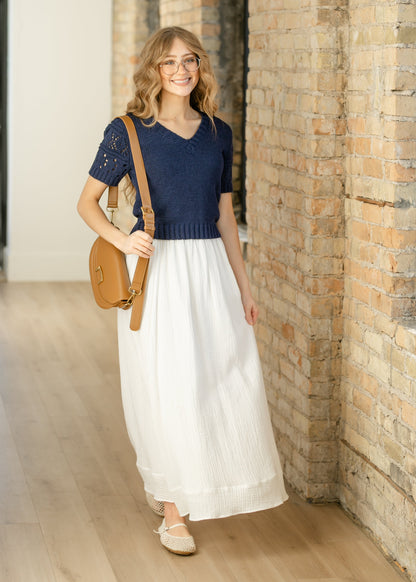 SAGE THE LABEL® Janice Short Sleeve Sweater FF Tops