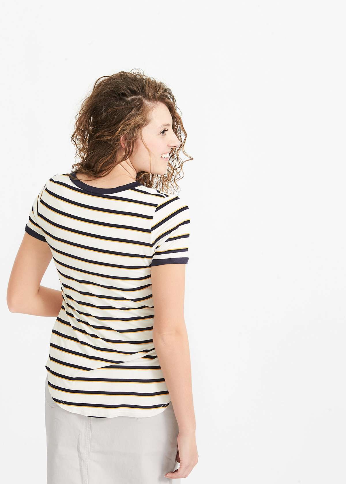 Sailor Stripe V-Neck Tee - FINAL SALE FF Tops