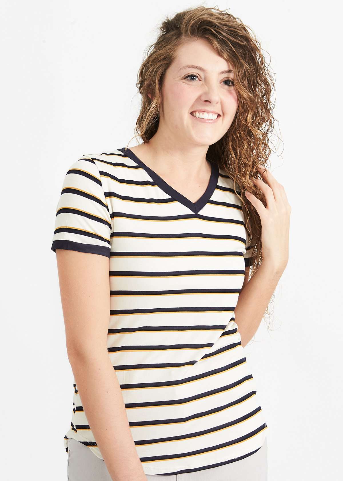 Sailor Stripe V-Neck Tee - FINAL SALE Tops