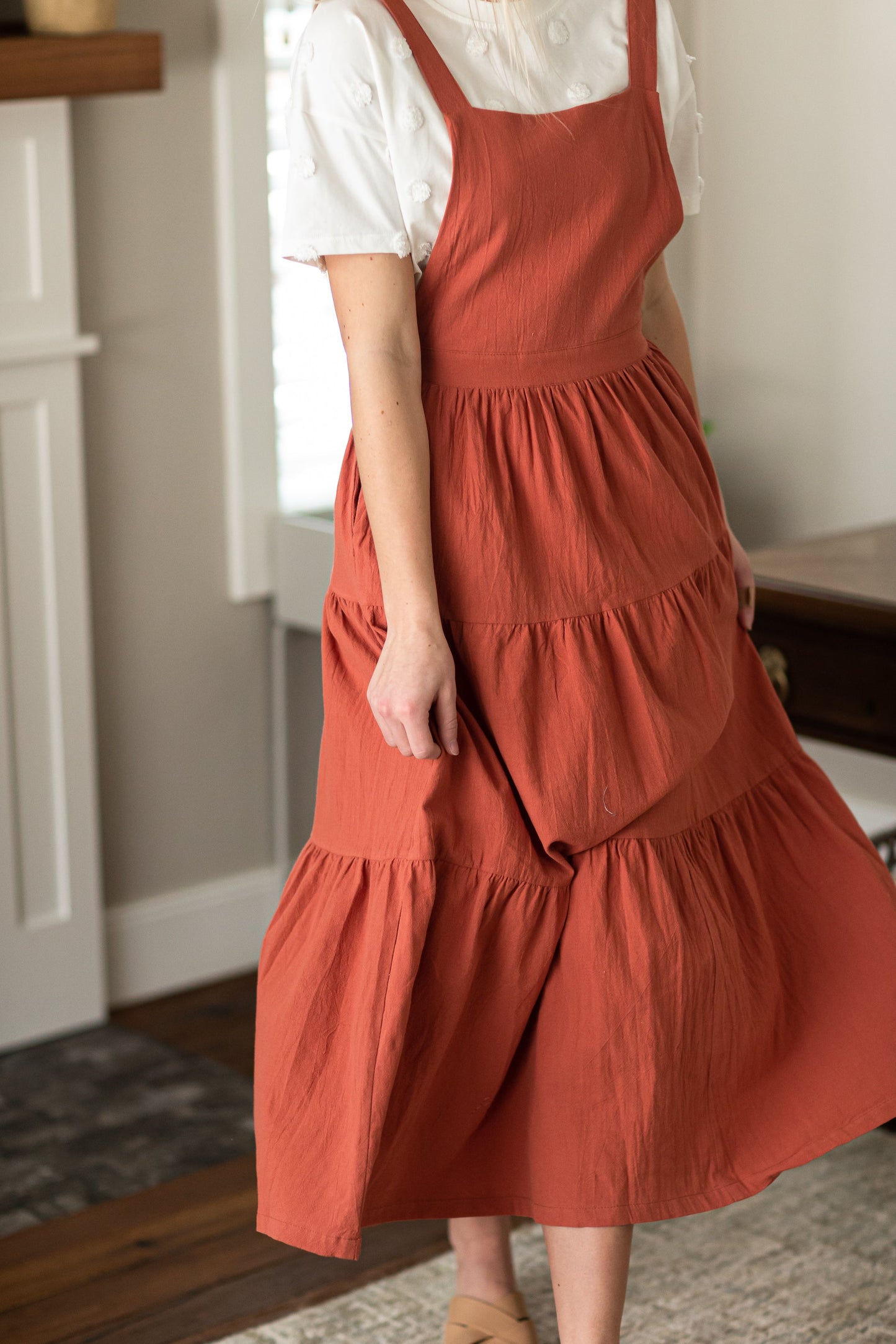 Salmon Overall Maxi Dress - FINAL SALE Dresses