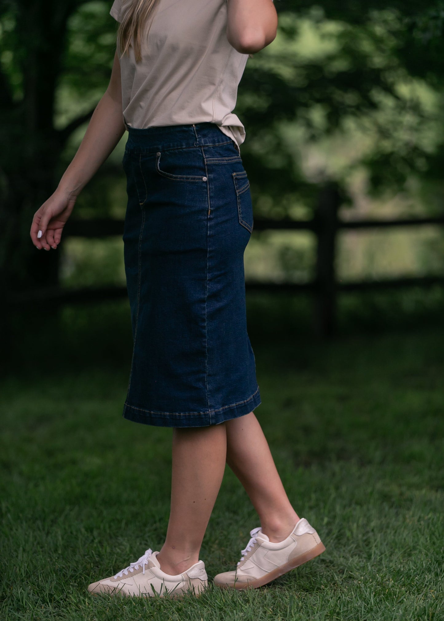 Sandra Midi Denim Skirt IC Skirts
