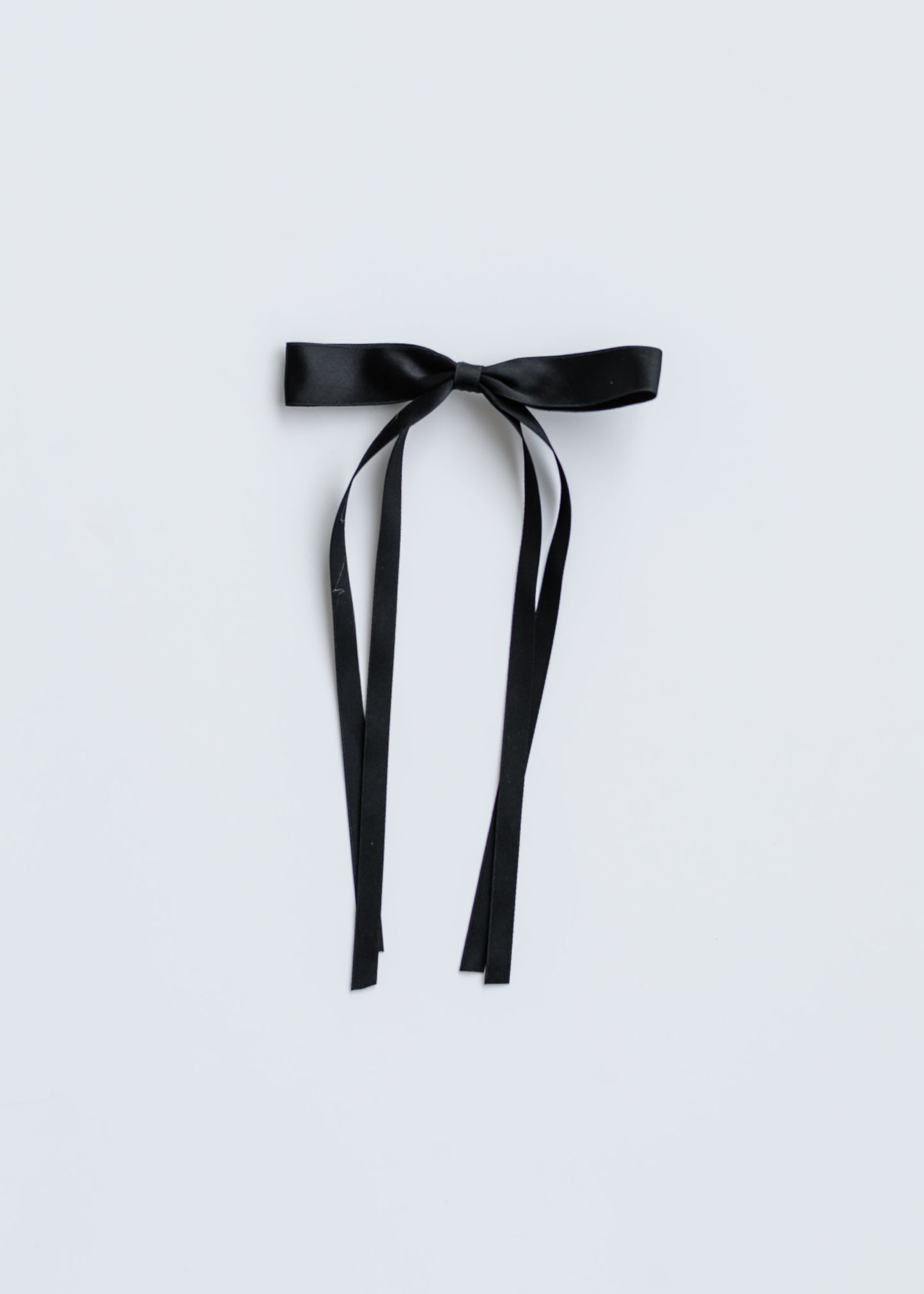 Satin Ribbon Long Bow Clip Accessories Black