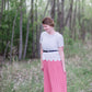 Scallop Hem Polka Dot Top Tops