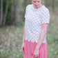 Scallop Hem Polka Dot Top Tops