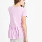 Scoop Neck Peplum Top - FINAL SALE Tops