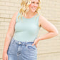 Scoop Neck Seamless Layering Tank Top Tops Dusty Green / S/M