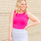 Scoop Neck Seamless Layering Tank Top Tops Hot Pink / S/M