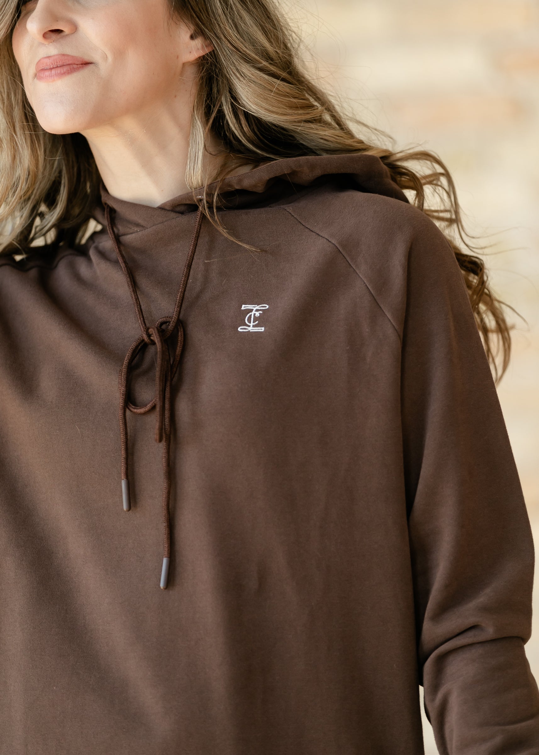Scout Chocolate Midi Hooded Sweatshirt Dress IC Dresses