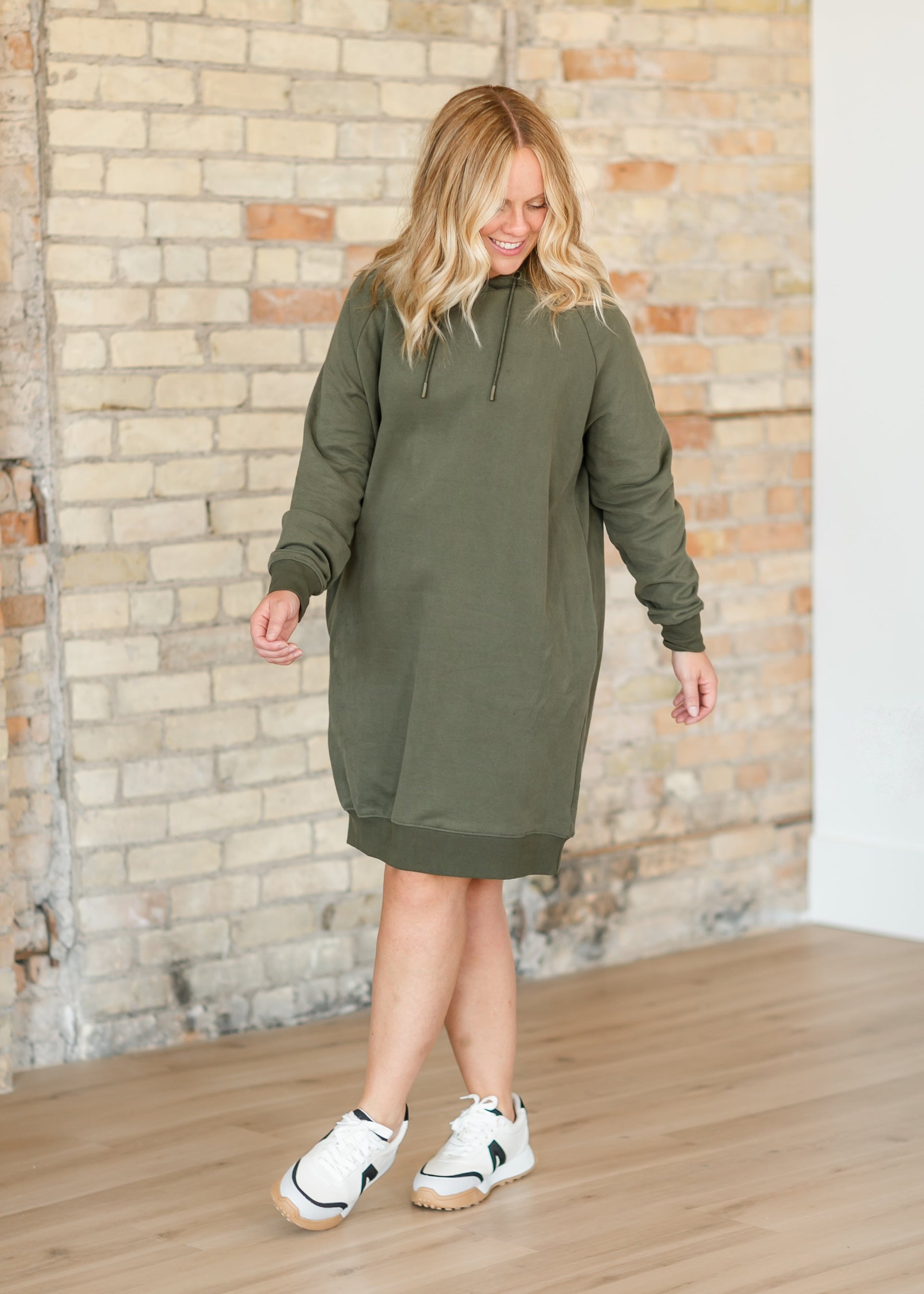 Scout Hooded Long Sleeve Sweatshirt Dress – Inherit Co 