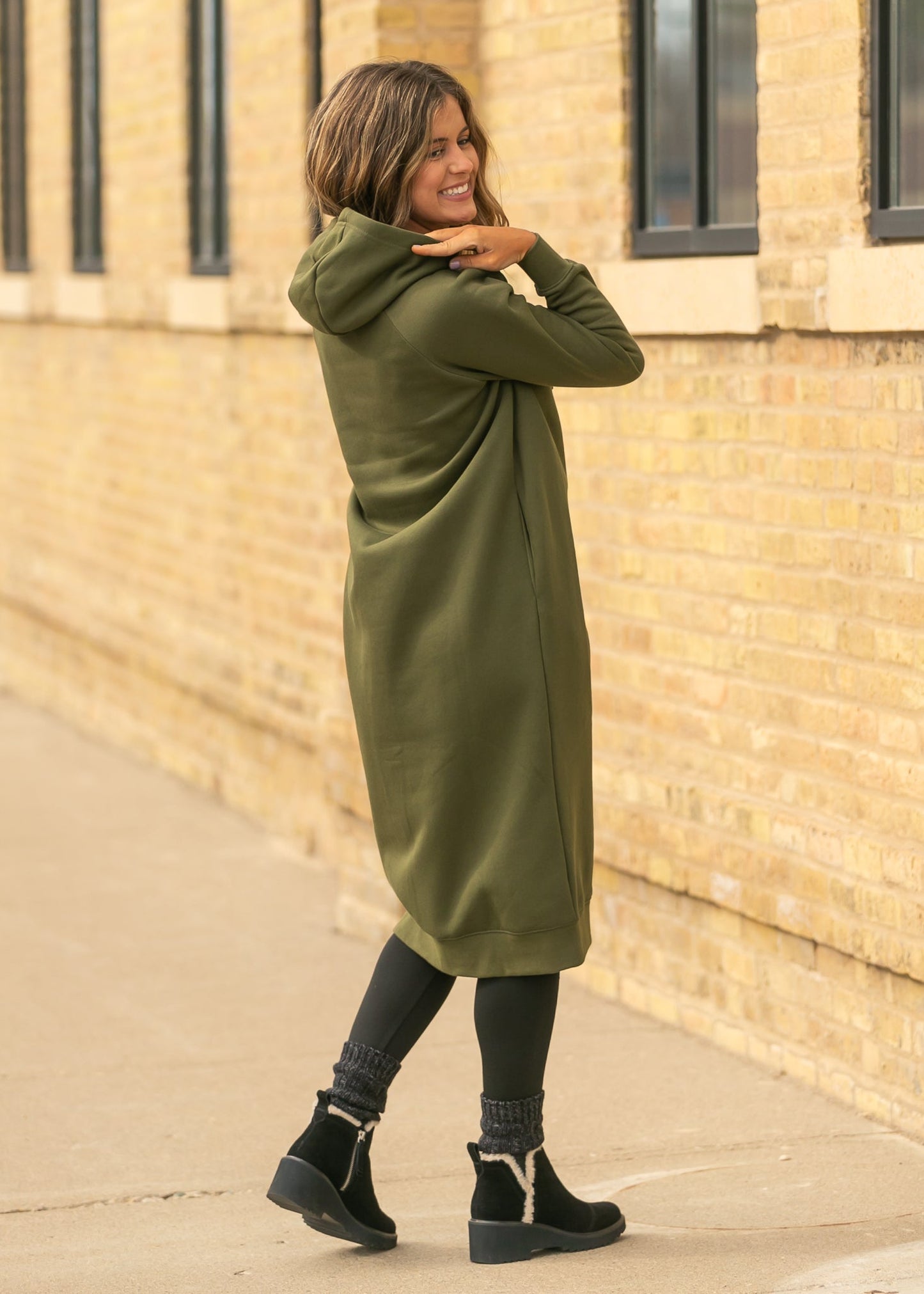 Scout Long Hooded Sweatshirt Dress IC Dresses